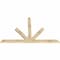 Ekena Millwork Saratoga Rough Sawn Timber Gable Bracket, Douglas Fir, 72"W x 45"H x 2"D x 4"F, 15/12 Pitch GBW072X45X0204SAR00RDF - alternate 4